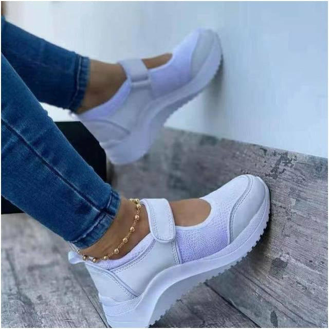 Levoire | Décontractées À Plateforme En Maille Blanc