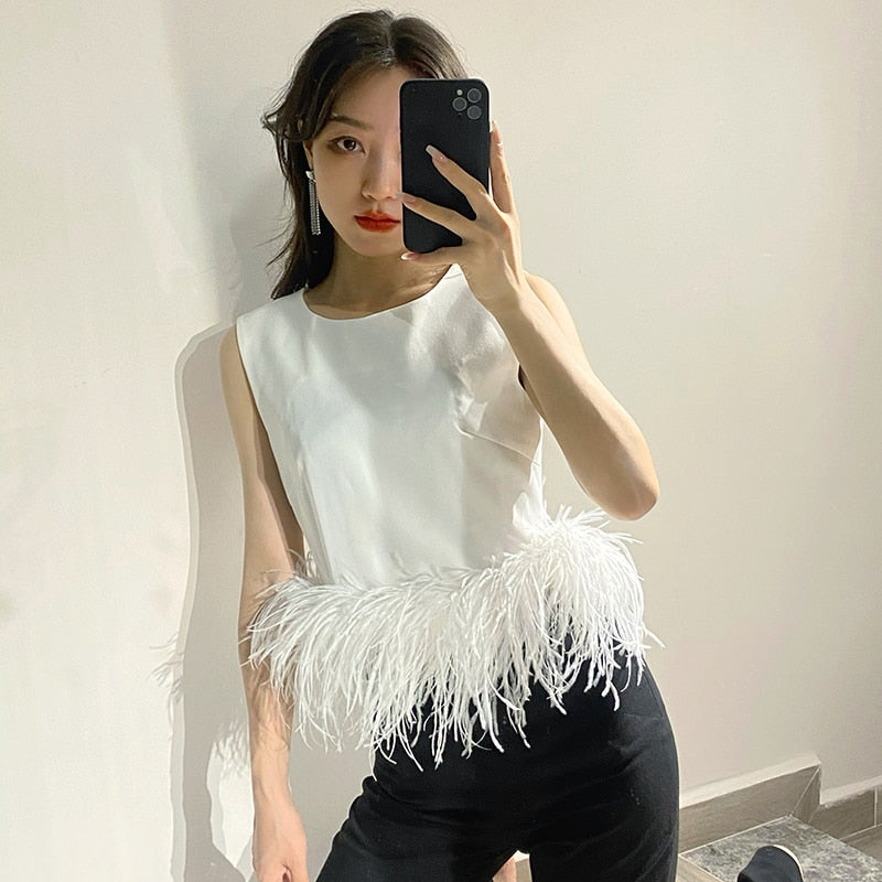 Levoire | Plumes En Patchwork Noires