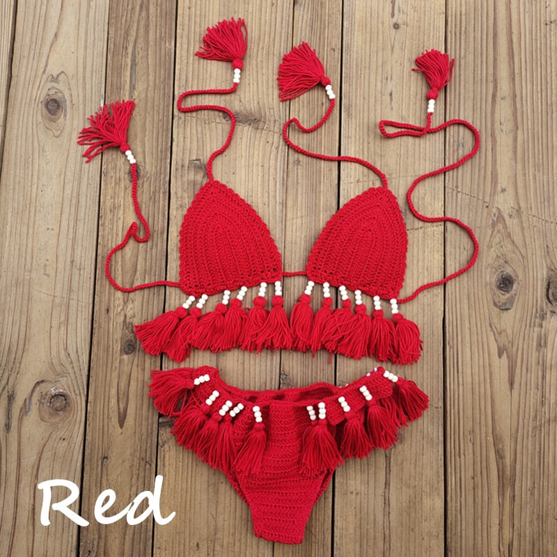 Levoire | Ensemble De Bikini En Crochet Fait Main Pour Un Look De Plage Personnalisé