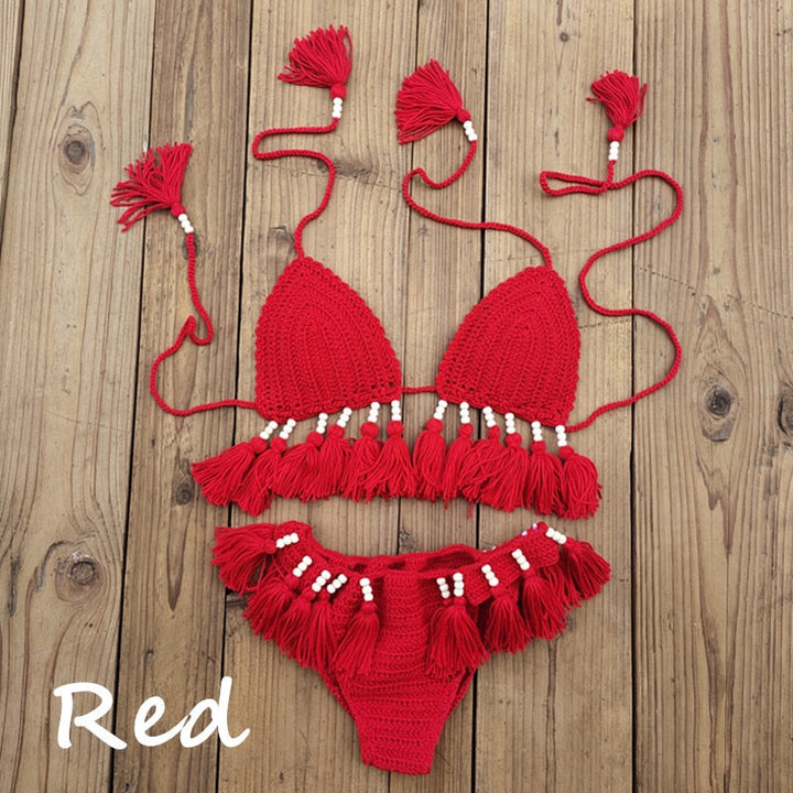 Levoire | Ensemble De Bikini En Crochet Fait Main Pour Un Look De Plage Personnalisé