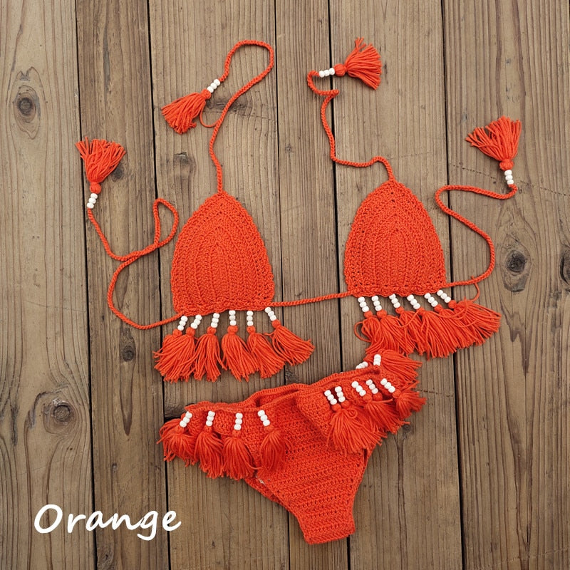 Levoire | Ensemble De Bikini En Crochet Fait Main Pour Un Look De Plage Personnalisé