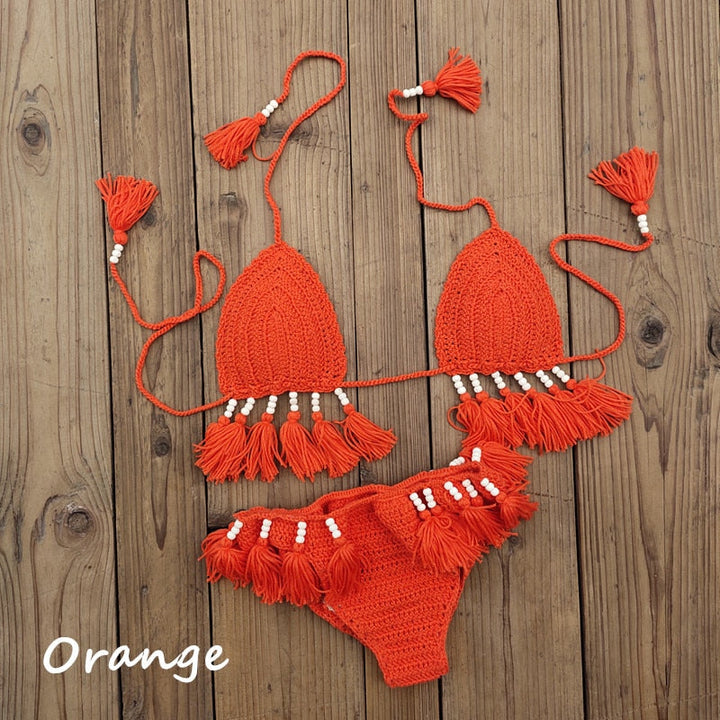 Levoire | Ensemble De Bikini En Crochet Fait Main Pour Un Look De Plage Personnalisé
