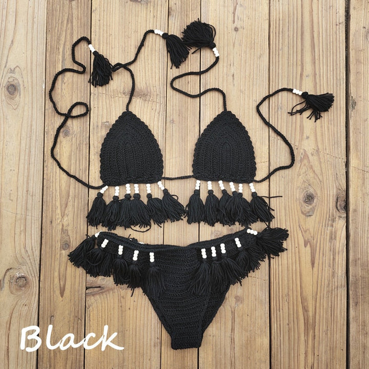 Levoire | Ensemble De Bikini En Crochet Fait Main Pour Un Look De Plage Personnalisé