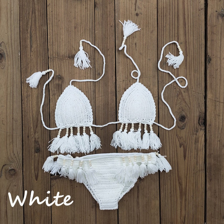 Levoire | Ensemble De Bikini En Crochet Fait Main Pour Un Look De Plage Personnalisé