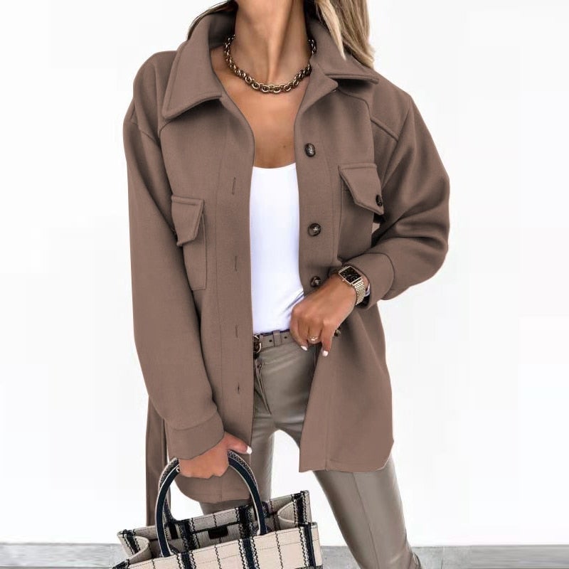 Levoire | Chemise Blazer Tendance Café