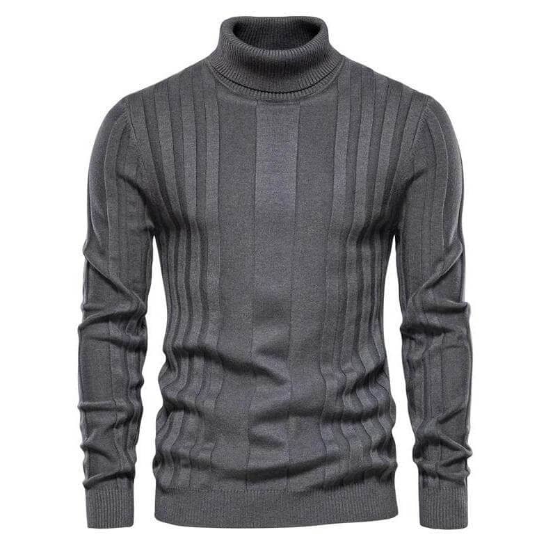 Levoire | Pull à col montant rayé Gris