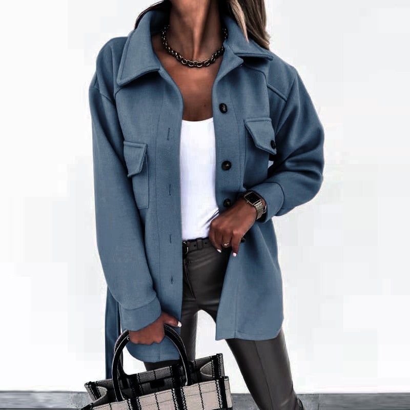 Levoire | Manteau De Chemise À La Mode Bleu clair
