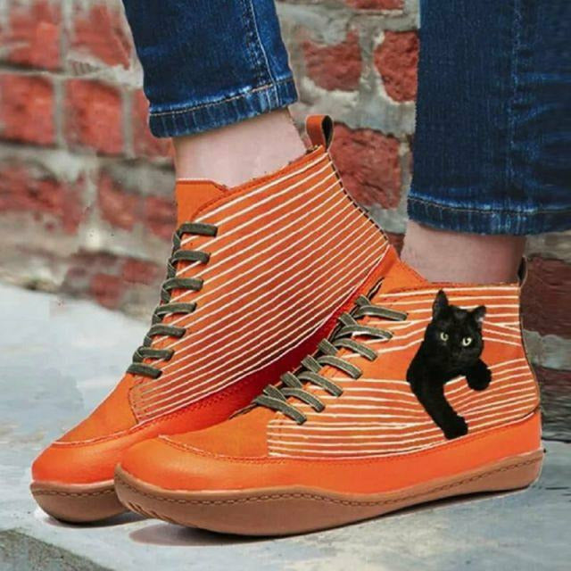 Levoire | Sneaker Amusant Avec Motif De Baiser Pour Femmes Orange