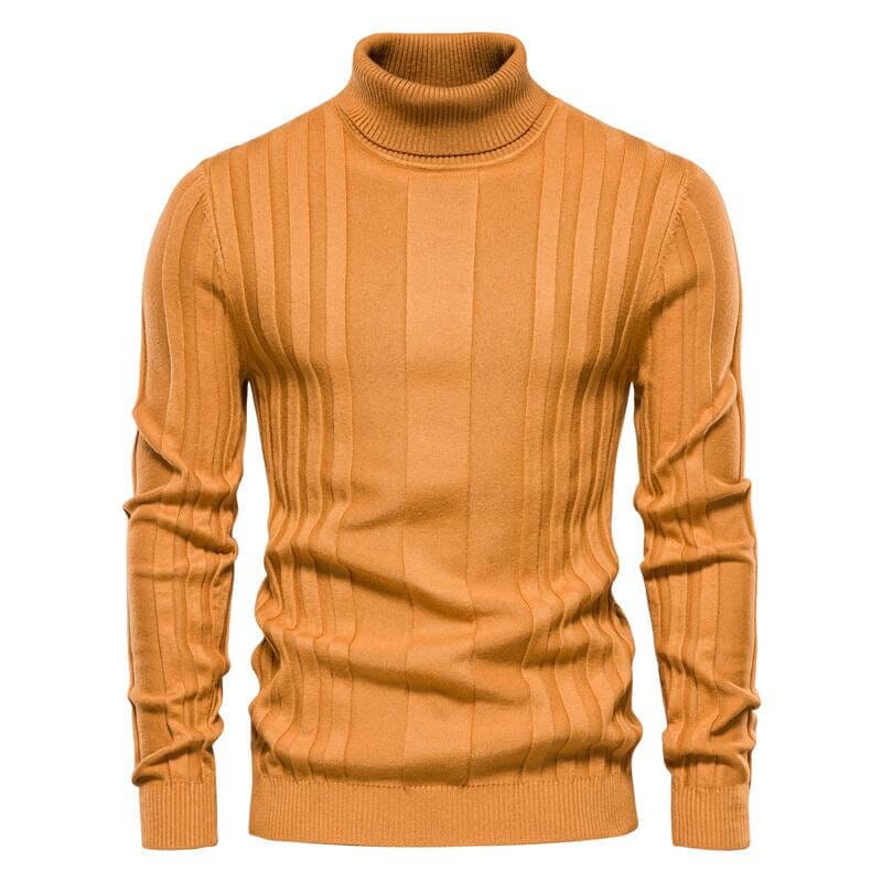 Levoire | Pull à col montant rayé Orange