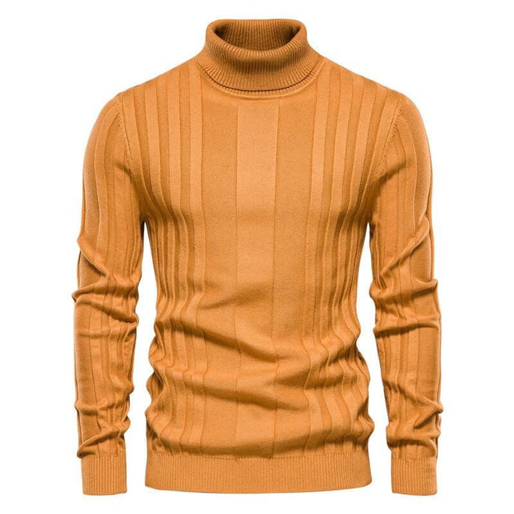 Levoire | Pull à col montant rayé Orange