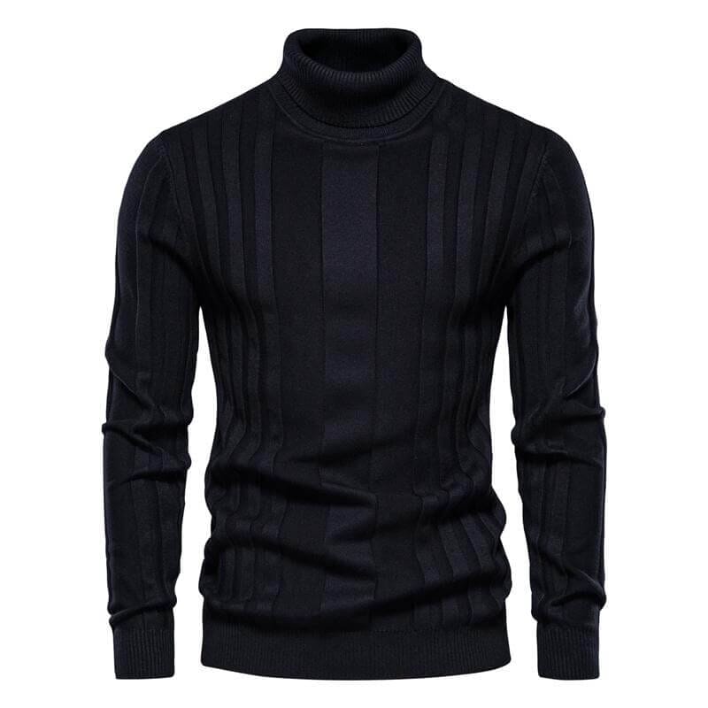 Levoire | Pull à col montant rayé Noir