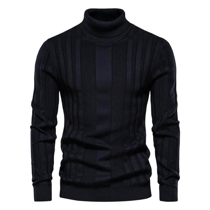 Levoire | Pull à col montant rayé Noir