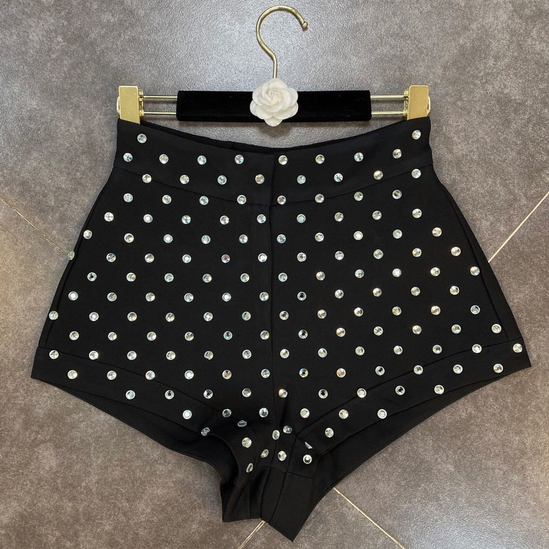 Levoire | Taille Haute Shorts En Diamants
