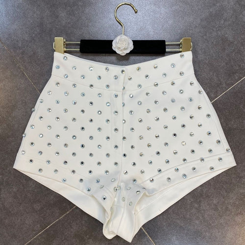 Levoire | Taille Haute Shorts En Diamants