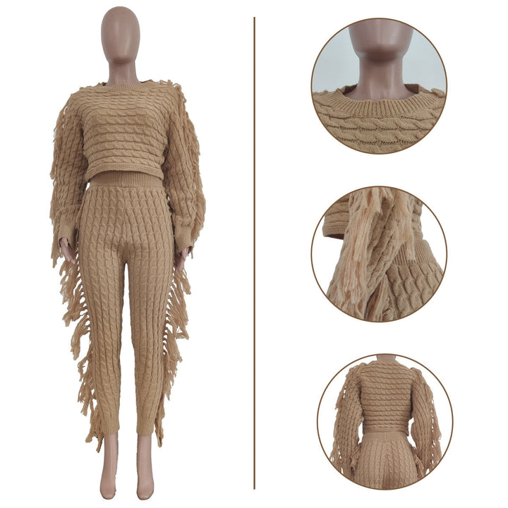 Levoire | Pull À Franges Sexy Deux Pièces