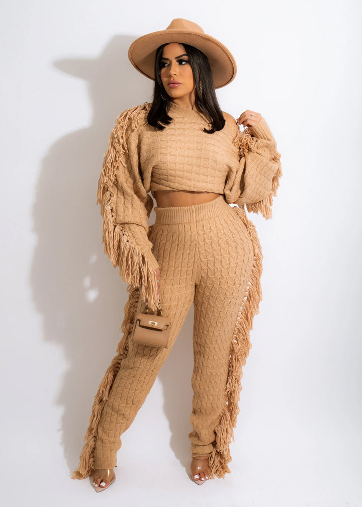 Levoire | Pull À Franges Sexy Deux Pièces