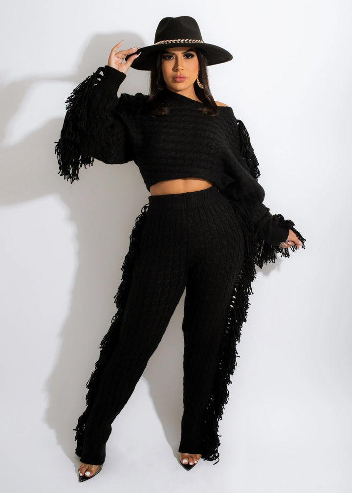 Levoire | Pull À Franges Sexy Deux Pièces