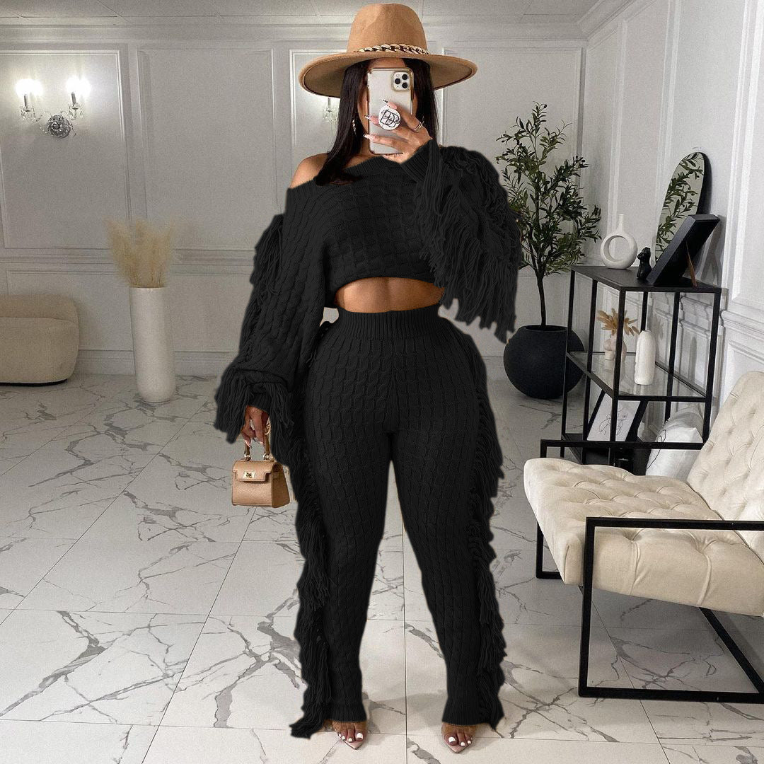 Levoire | Pull À Franges Sexy Deux Pièces