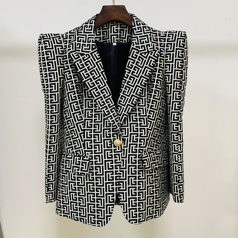 Levoire | Blazer En Jacquard À Bouton Unique