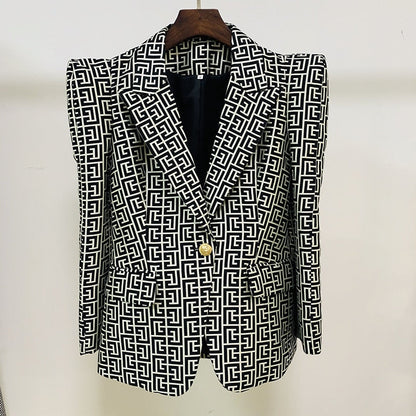 Levoire | Blazer En Jacquard À Bouton Unique