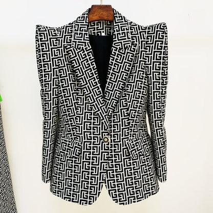 Levoire | Blazer En Jacquard À Bouton Unique Le blazer seulement