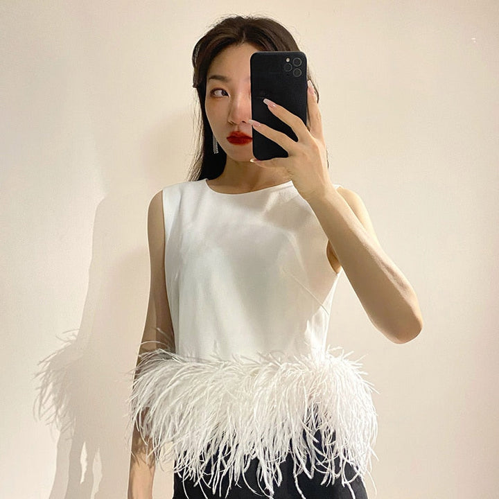 Levoire | Plumes En Patchwork Noires