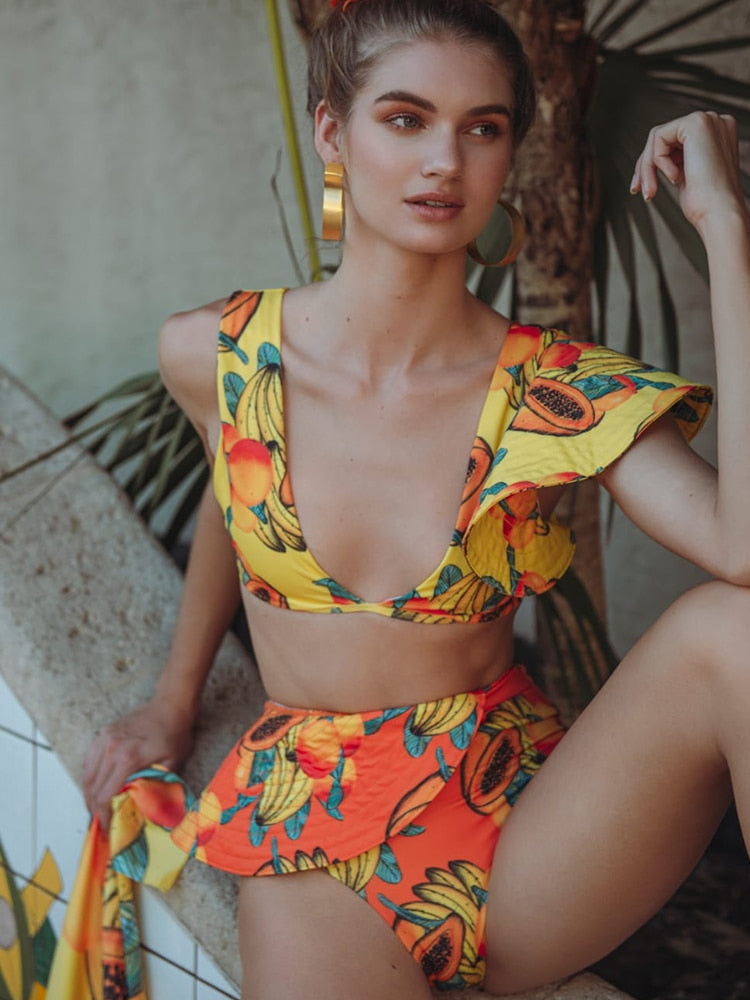 Levoire | Bikini Taille Haute Druck