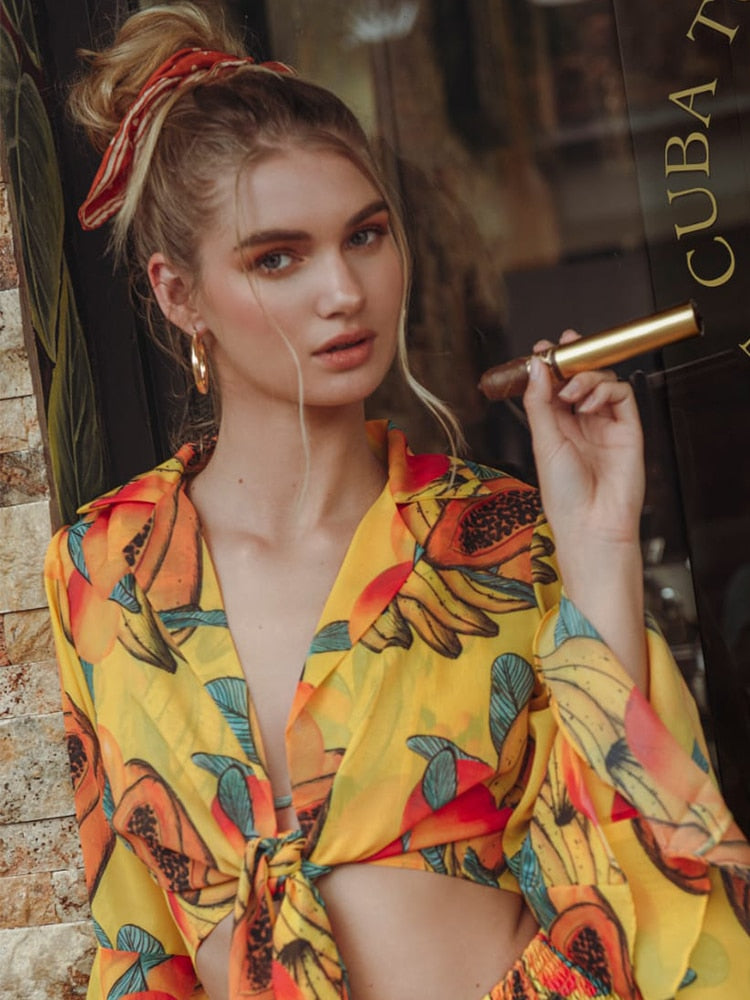 Levoire | Bikini Taille Haute Druck