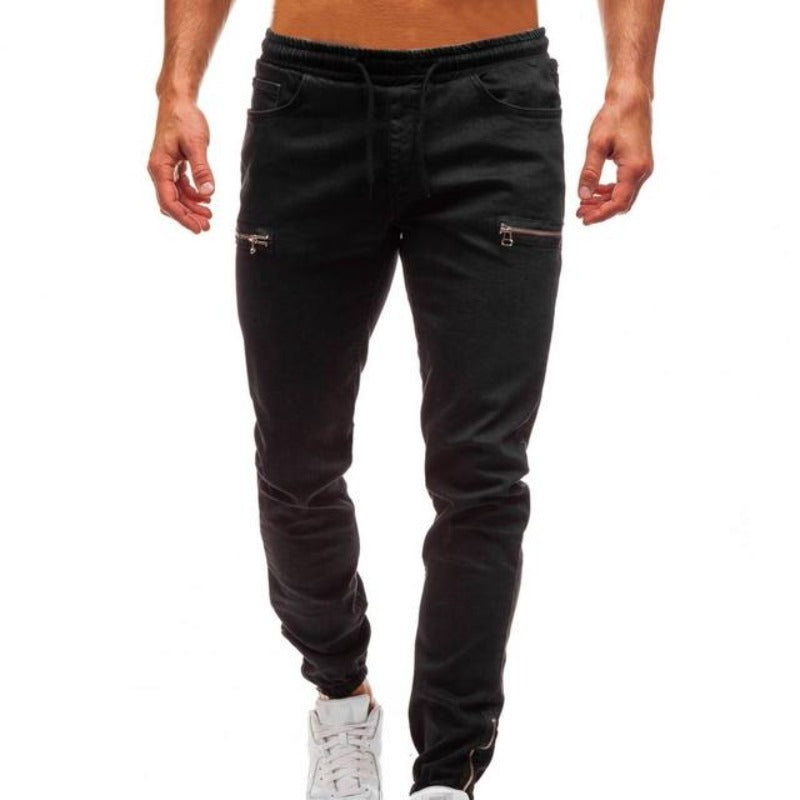 Levoire | Pantalons En Denim Avec Poches Pour Hommes Noir