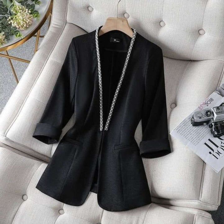 Levoire | Blazer Décontracté À Manches Mi-Longues Noir