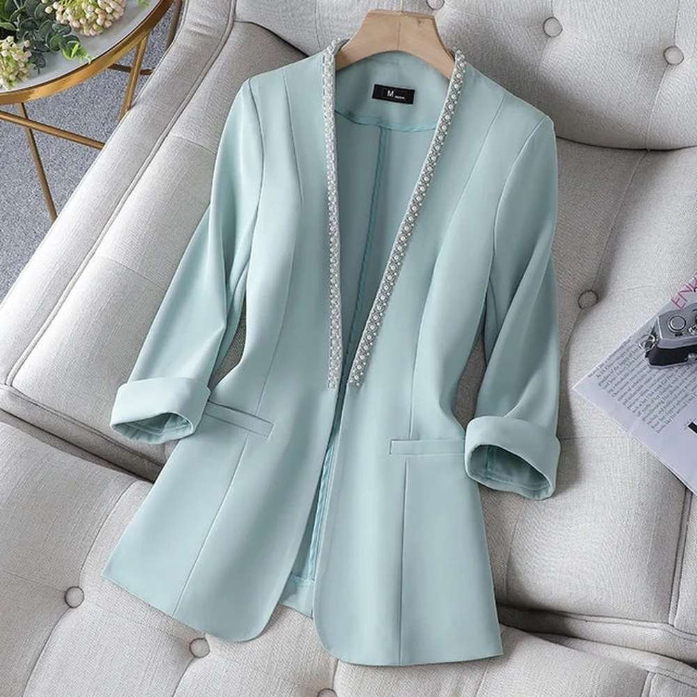 Levoire | Blazer Décontracté À Manches Mi-Longues Bleu ciel
