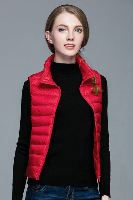 Levoire | Veste Sans Manches Femme | L'hiver Rouge