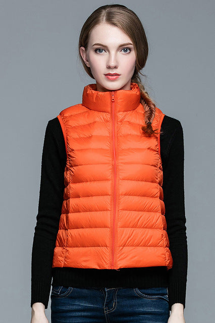 Levoire | Veste Sans Manches Femme | L'hiver Orange