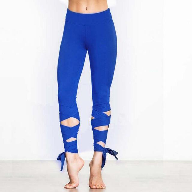 Levoire | Pantalon de Yoga avec Tissu Respirant et Style Unique pour Femmes Bleu