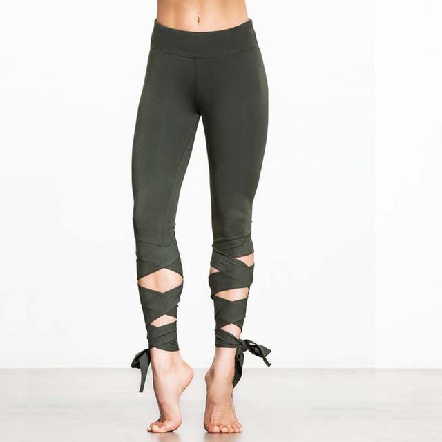Levoire | Pantalon de Yoga avec Tissu Respirant et Style Unique pour Femmes Vert