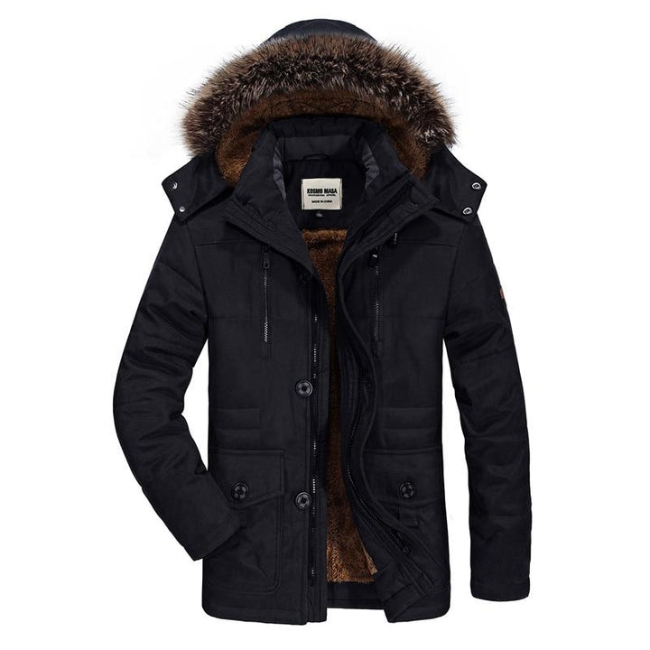 Levoire | Parka D'Hiver Homme Avec Capuche Noir