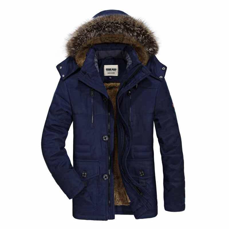 Levoire | Parka D'Hiver Homme Avec Capuche Bleu