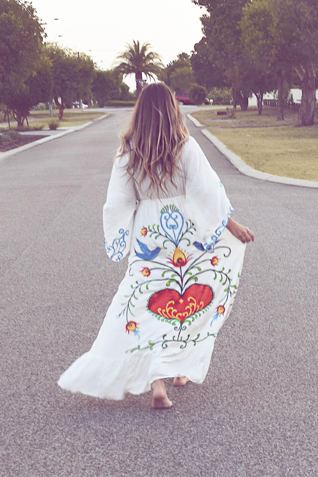 Levoire | Robe Maxi Décolleté Manche Chauve-Souris Décontractée
