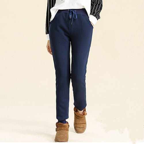 Levoire | Pantalon En Cachemire En Velours Chaud Bleu marine