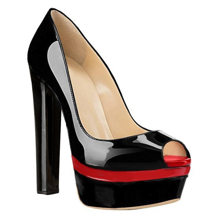 Levoire | Peep Toe Super Talon Haut Plateforme Slip On Pompes