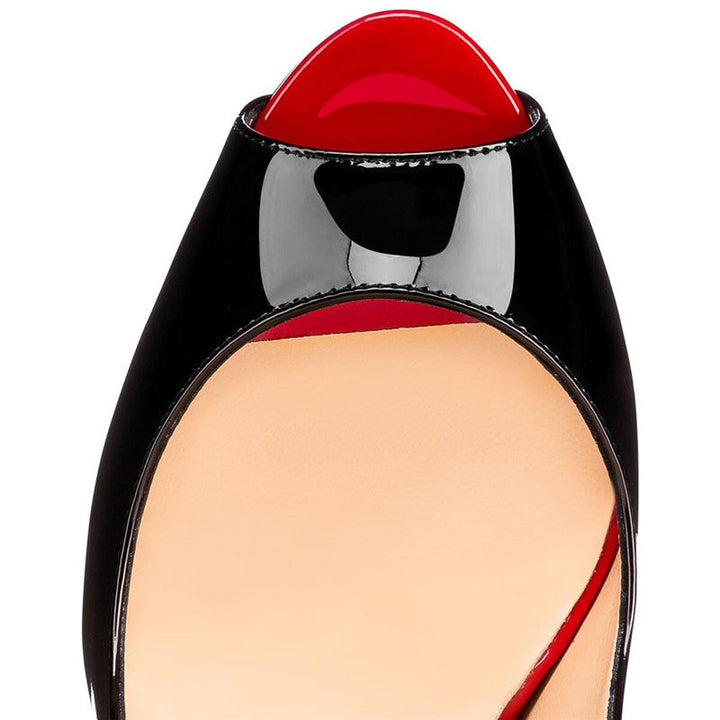 Levoire | Peep Toe Super Talon Haut Plateforme Slip On Pompes