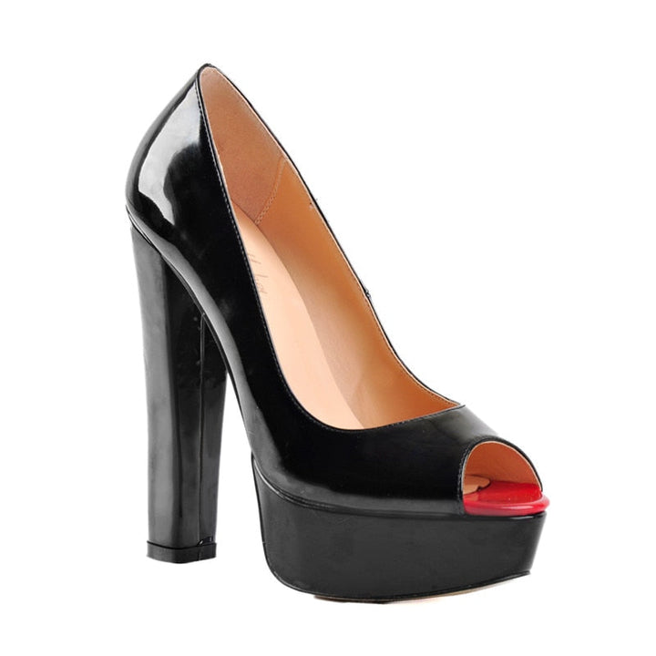 Levoire | Peep Toe Super Talon Haut Plateforme Slip On Pompes