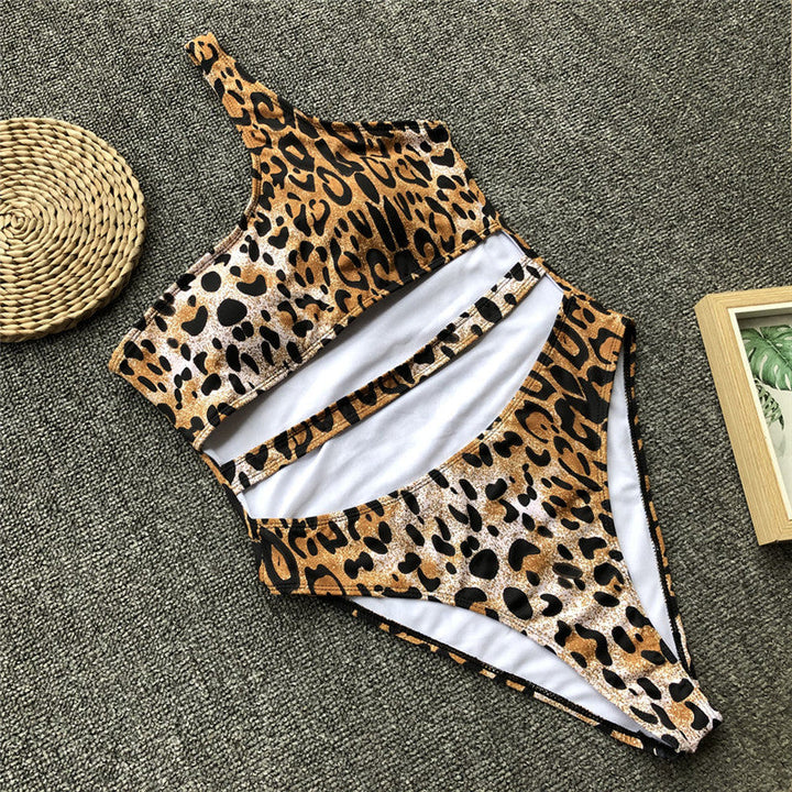 Levoire | Roter Léopard Monokini Maillot De Bain Bandage Sexy Bikini Pushup