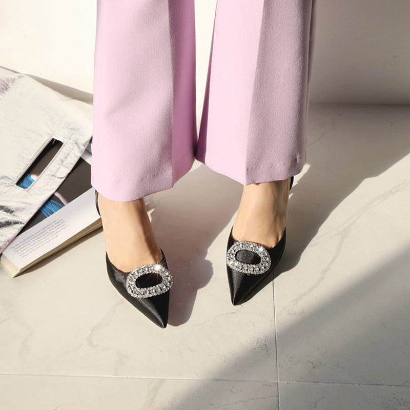 Levoire | Nouvel Stiletto Pointe Talon Haut Strass Boucle