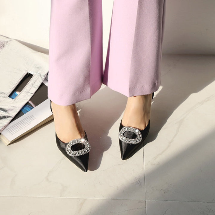 Levoire | Nouvel Stiletto Pointe Talon Haut Strass Boucle