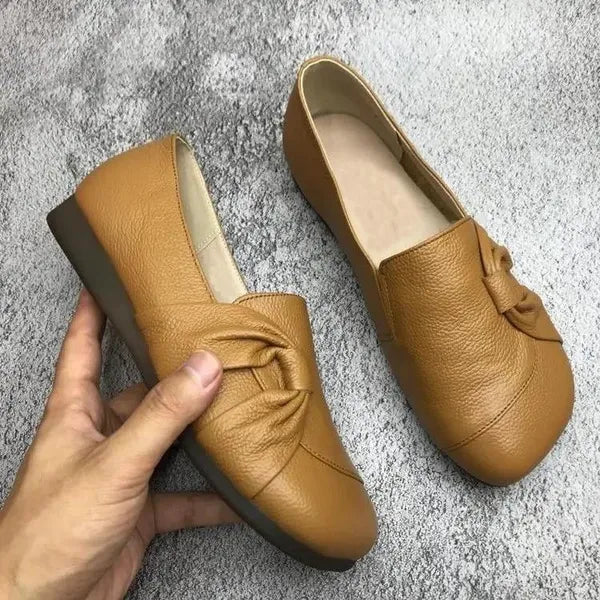 Levoire | Chaussures En Cuir Douces Et Antidérapantes Pour Femmes Braun