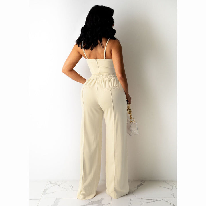 Levoire | haut sans manches et pantalons ouverts unis