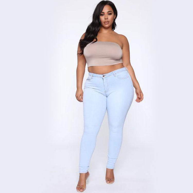 Levoire | slim taille haute décontracté VALE BLEU