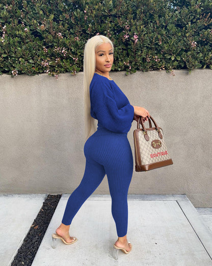 Levoire | top à manches longues pour une robe extensible et leggings assortis