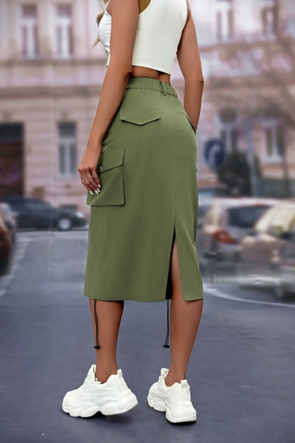 Levoire | jupe cargo mi-longue avec poches latérales